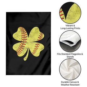 Softball St Patricks Day Irish Clover Sport Garden Flag TS11 Print Your Wear