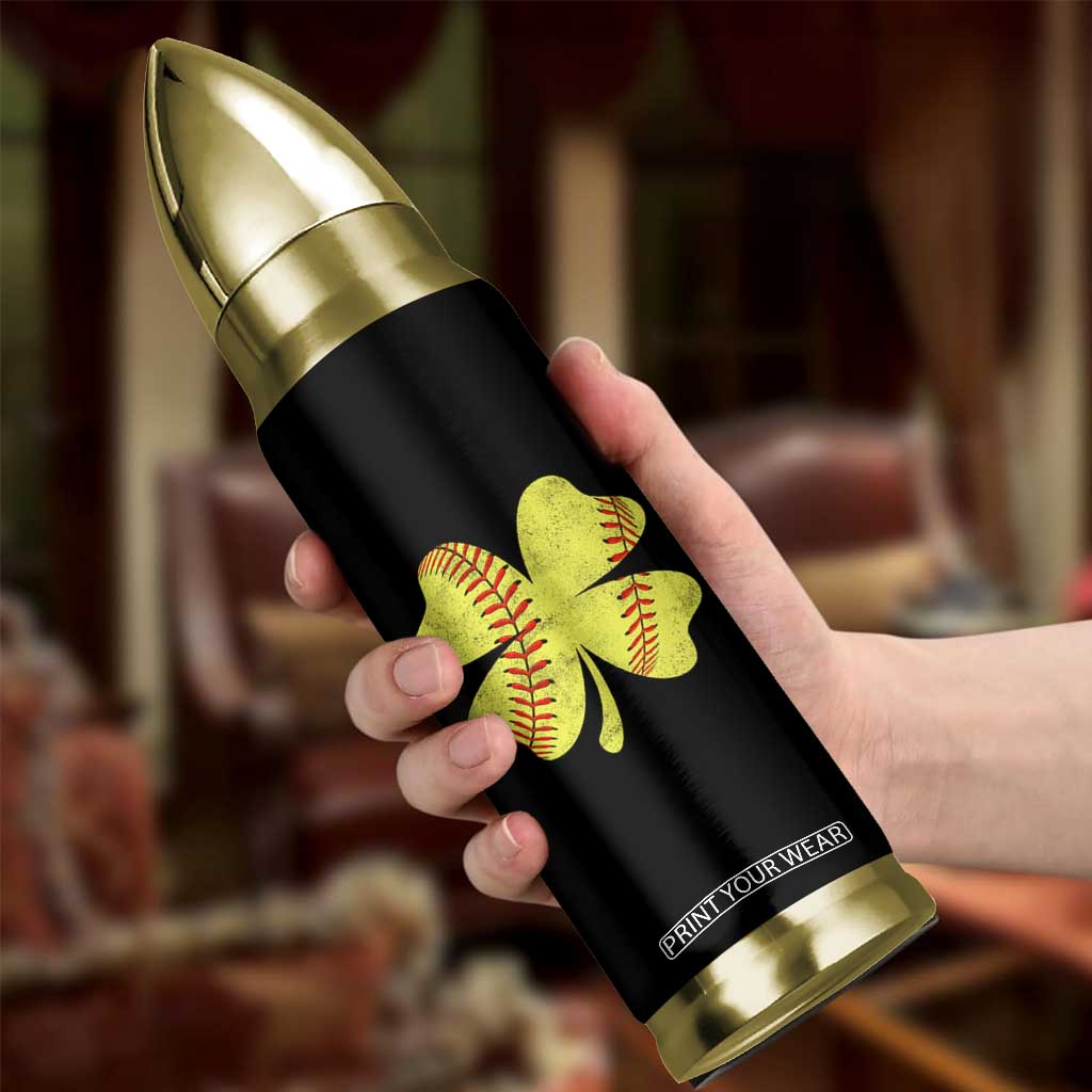 Softball St Patricks Day Irish Clover Sport Bullet Tumbler TS11 Print Your Wear