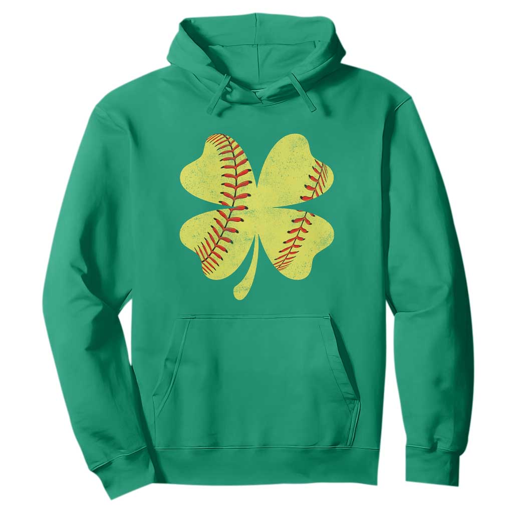 Softball St Patricks Day Irish Clover Sport Hoodie TS11 Irish Green Print Your Wear
