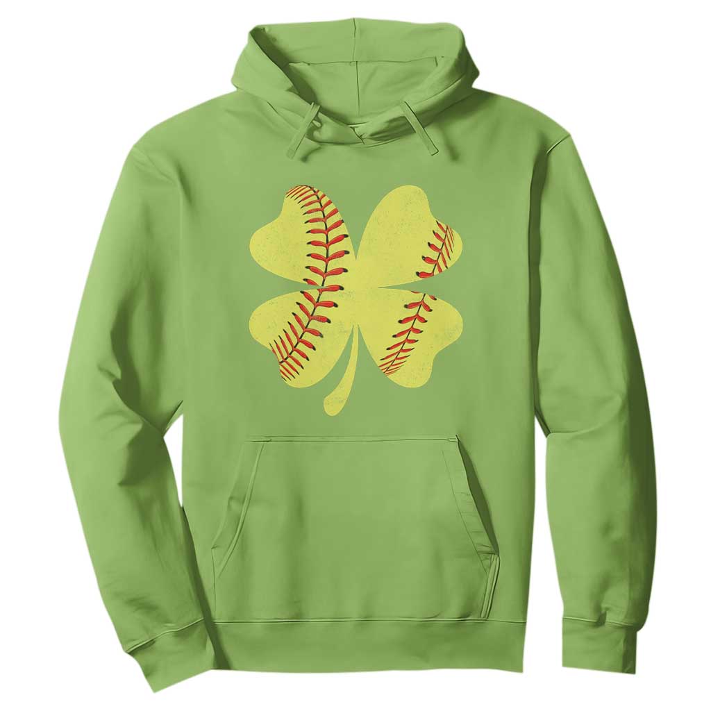 Softball St Patricks Day Irish Clover Sport Hoodie TS11 Lime Print Your Wear