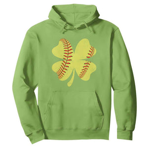 Softball St Patricks Day Irish Clover Sport Hoodie TS11 Lime Print Your Wear