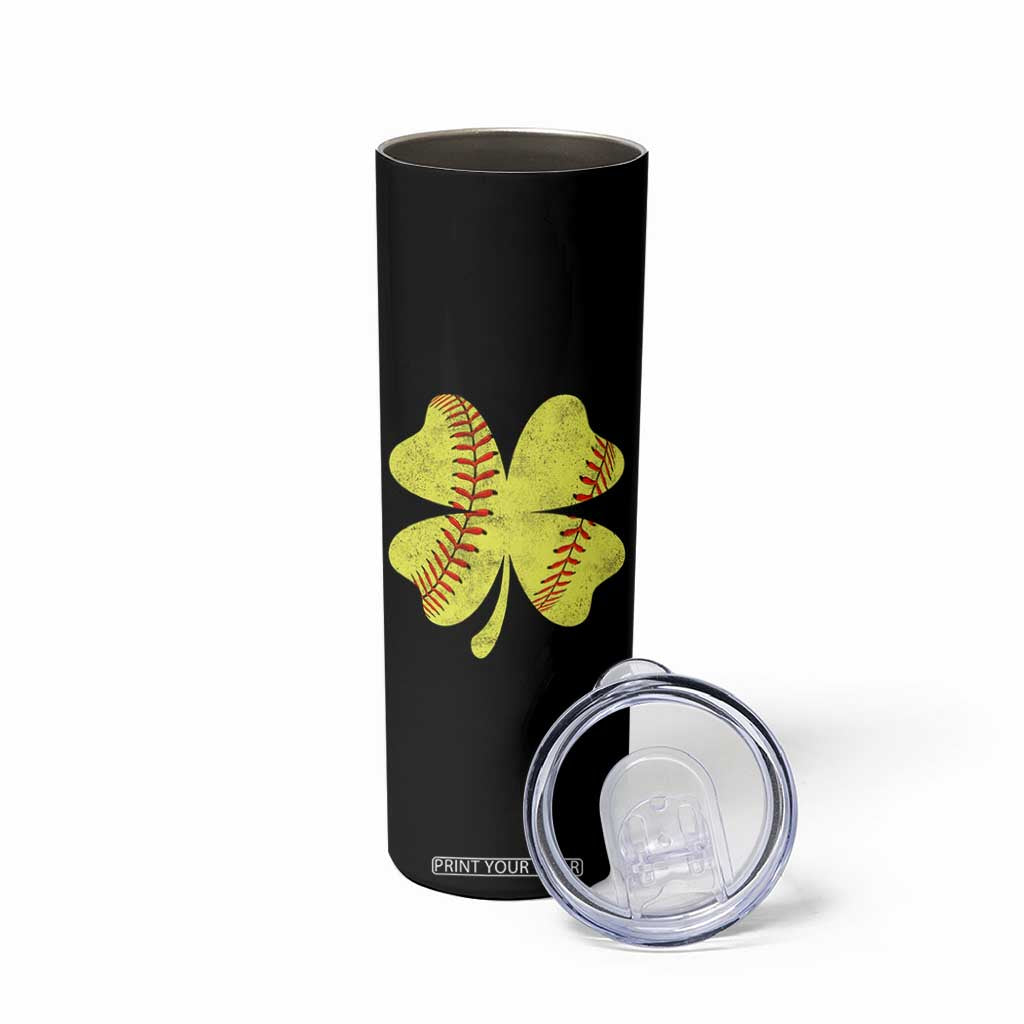 Softball St Patricks Day Irish Clover Sport Skinny Tumbler TS11 Print Your Wear