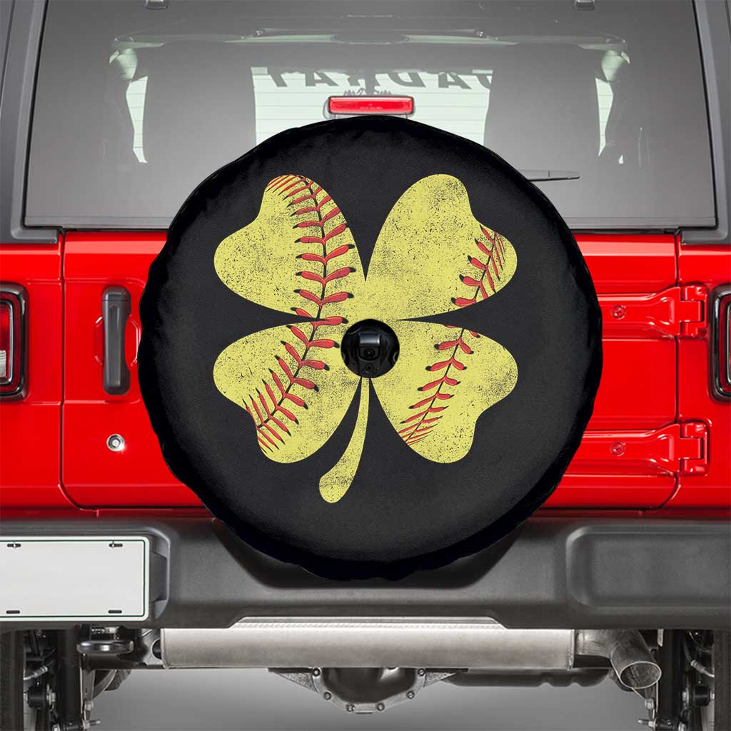 Softball St Patricks Day Irish Clover Sport Spare Tire Cover TS11 Black Print Your Wear
