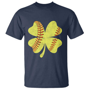 Softball St Patricks Day Irish Clover Sport T Shirt TS11 Navy Print Your Wear