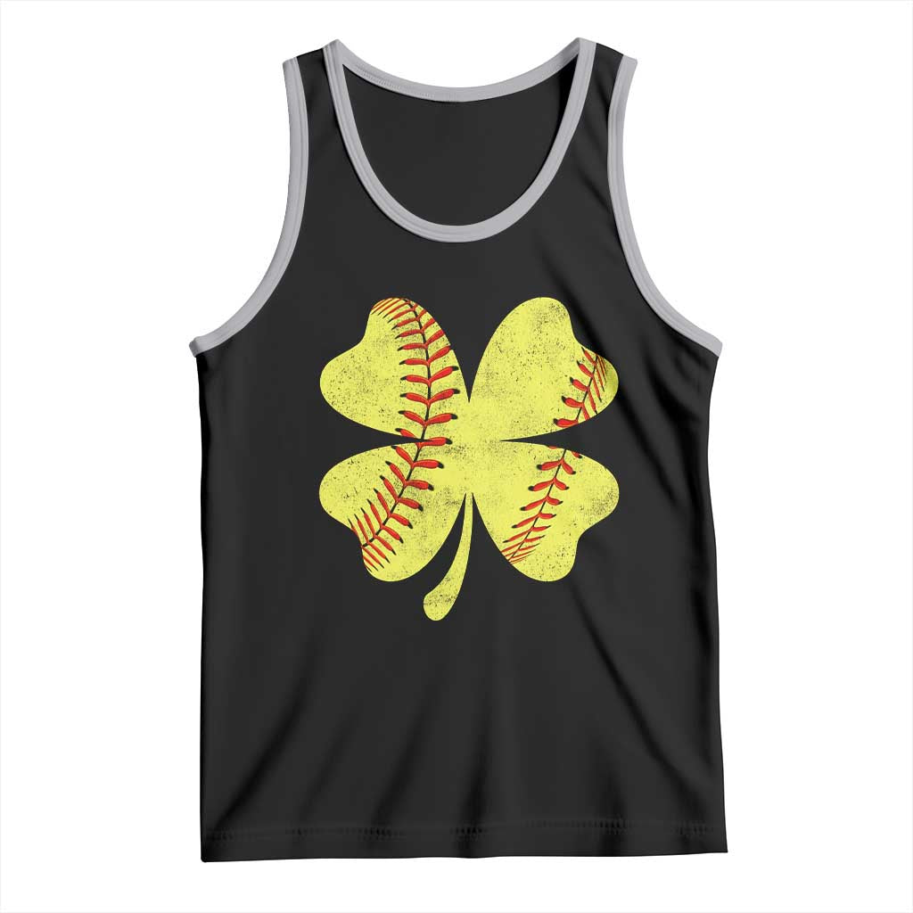 Softball St Patricks Day Irish Clover Sport Tank Top TS11 Black Athletic Heather Print Your Wear