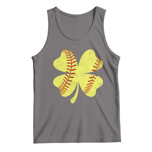 Softball St Patricks Day Irish Clover Sport Tank Top TS11 Deep Heather Print Your Wear
