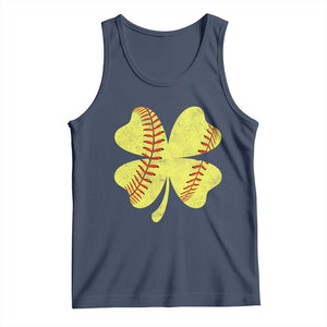 Softball St Patricks Day Irish Clover Sport Tank Top TS11 Navy Print Your Wear