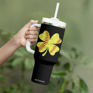 Softball St Patricks Day Irish Clover Sport Tumbler With Handle TS11 Print Your Wear
