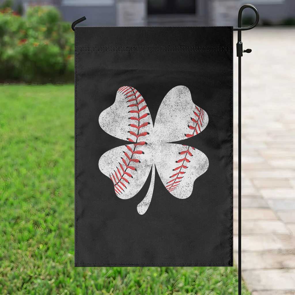 Funny Baseball St Patricks Day Vintage Clover Garden Flag TS11 Print Your Wear