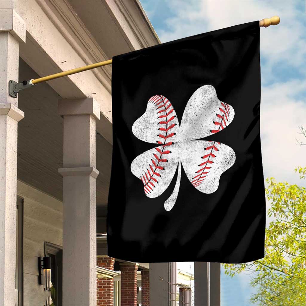 Funny Baseball St Patricks Day Vintage Clover Garden Flag TS11 Print Your Wear