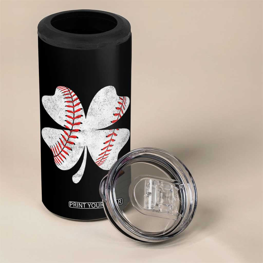 Funny Baseball St Patricks Day Vintage Clover 4 in 1 Can Cooler Tumbler TS11 Print Your Wear