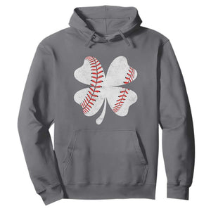 Funny Baseball St Patricks Day Vintage Clover Hoodie TS11 Charcoal Print Your Wear