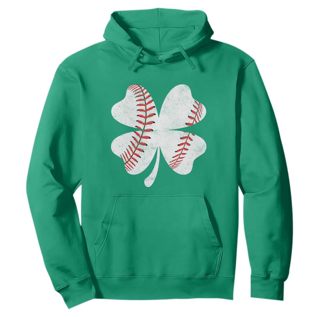 Funny Baseball St Patricks Day Vintage Clover Hoodie TS11 Irish Green Print Your Wear