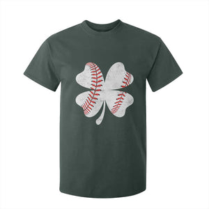 Funny Baseball St Patricks Day Vintage Clover T Shirt For Kid TS11 Dark Forest Green Print Your Wear
