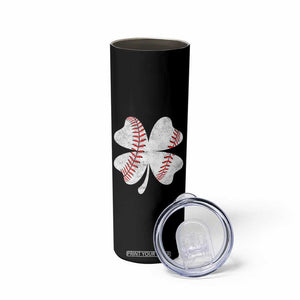 Funny Baseball St Patricks Day Vintage Clover Skinny Tumbler TS11 Print Your Wear
