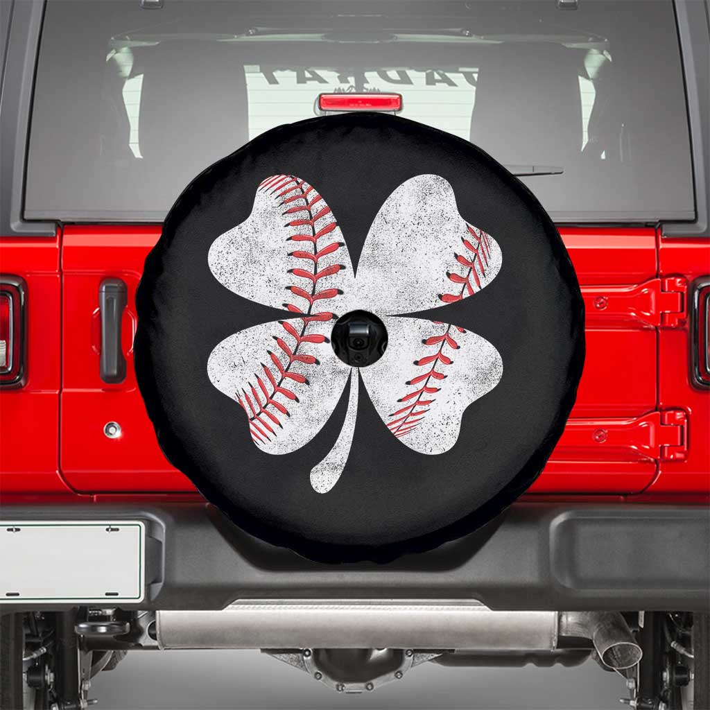 Funny Baseball St Patricks Day Vintage Clover Spare Tire Cover TS11 Black Print Your Wear
