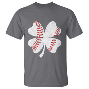 Funny Baseball St Patricks Day Vintage Clover T Shirt TS11 Charcoal Print Your Wear