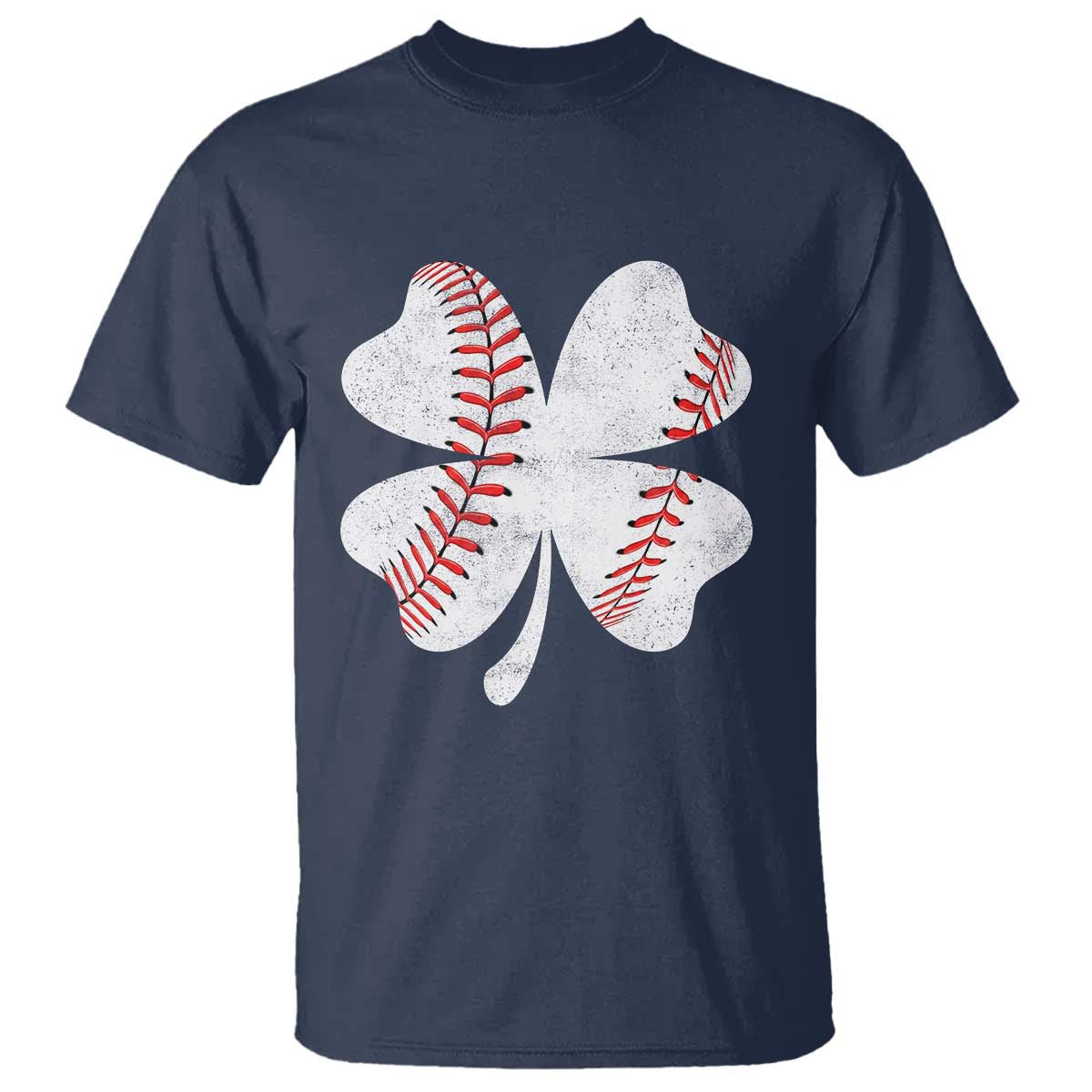 Funny Baseball St Patricks Day Vintage Clover T Shirt TS11 Navy Print Your Wear