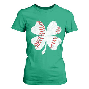 Funny Baseball St Patricks Day Vintage Clover T Shirt For Women TS11 Irish Green Print Your Wear