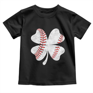 Funny Baseball St Patricks Day Vintage Clover Toddler T Shirt TS11 Black Print Your Wear