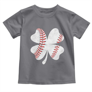 Funny Baseball St Patricks Day Vintage Clover Toddler T Shirt TS11 Charcoal Print Your Wear