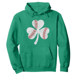 Funny Baseball St Patricks Day Distressed Shamrock Hoodie TS11 Irish Green Print Your Wear