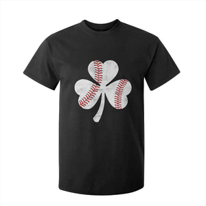 Funny Baseball St Patricks Day Distressed Shamrock T Shirt For Kid TS11 Black Print Your Wear