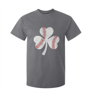 Funny Baseball St Patricks Day Distressed Shamrock T Shirt For Kid TS11 Charcoal Print Your Wear