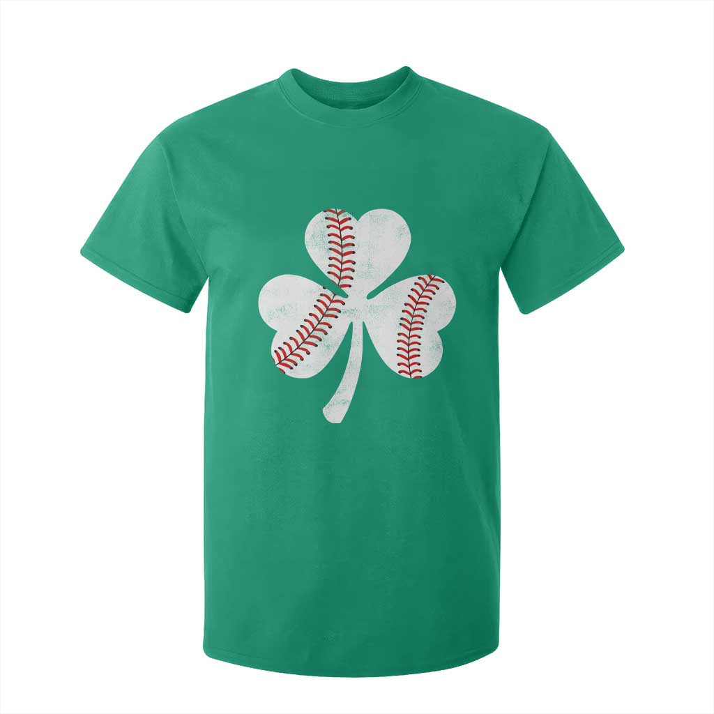 Funny Baseball St Patricks Day Distressed Shamrock T Shirt For Kid TS11 Irish Green Print Your Wear