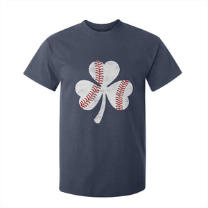 Funny Baseball St Patricks Day Distressed Shamrock T Shirt For Kid TS11 Navy Print Your Wear