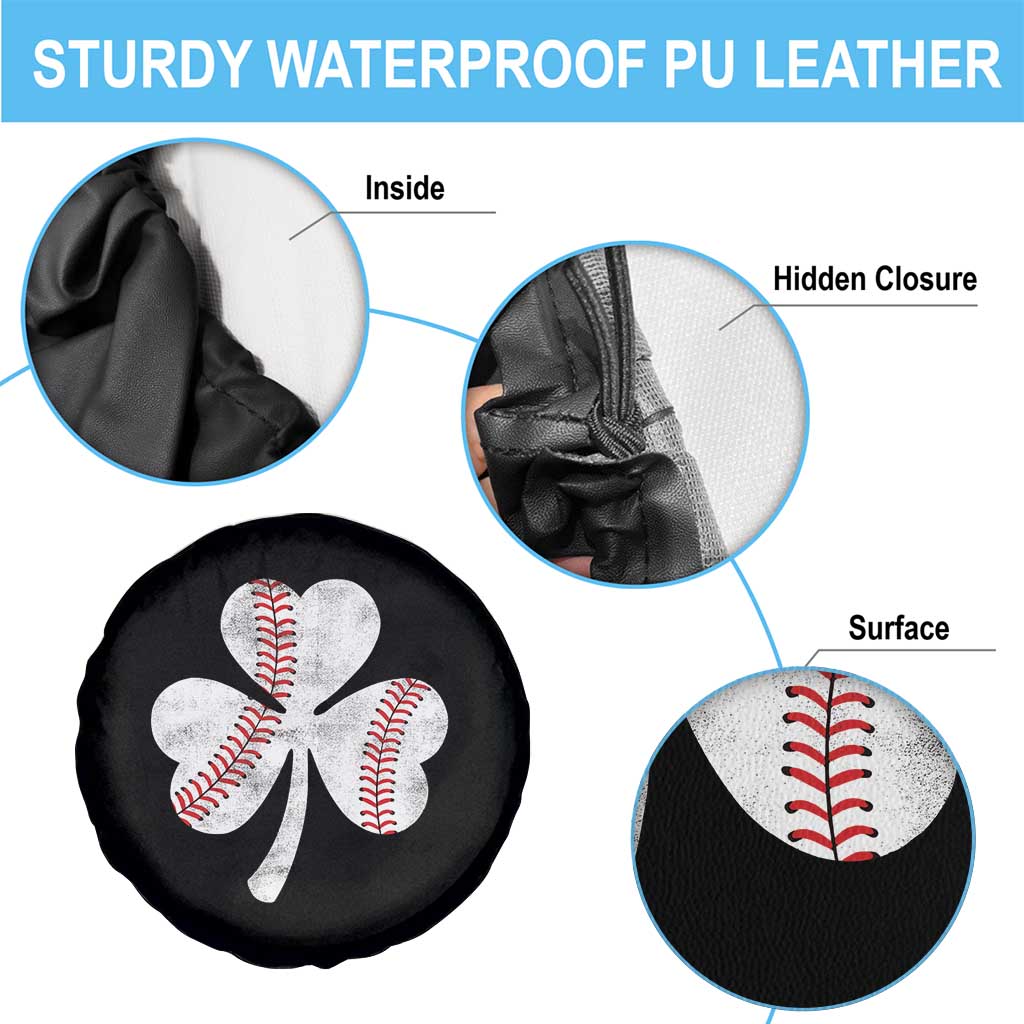 Funny Baseball St Patricks Day Distressed Shamrock Spare Tire Cover TS11 Print Your Wear