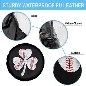 Funny Baseball St Patricks Day Distressed Shamrock Spare Tire Cover TS11 Print Your Wear
