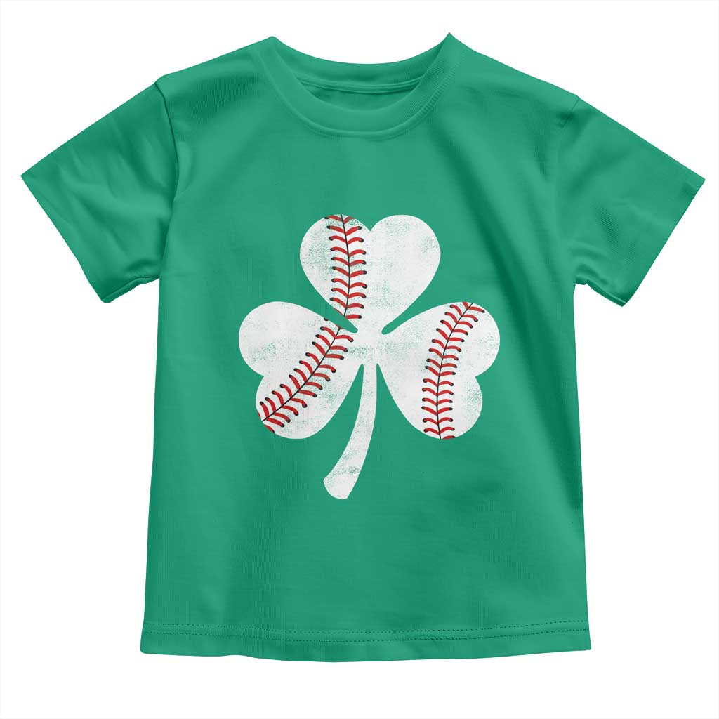 Funny Baseball St Patricks Day Distressed Shamrock Toddler T Shirt TS11 Irish Green Print Your Wear