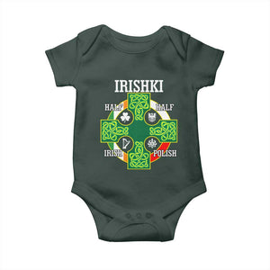 Irishki Half Irish Half Polish Baby Onesie Celtic Cross St Patricks TS11 Print Your Wear