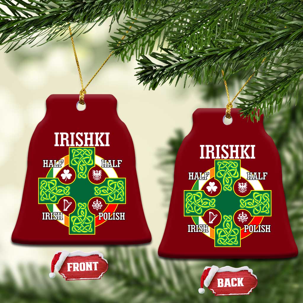 Irishki Half Irish Half Polish Ceramic Ornament Celtic Cross St Patricks TS11 Print Your Wear