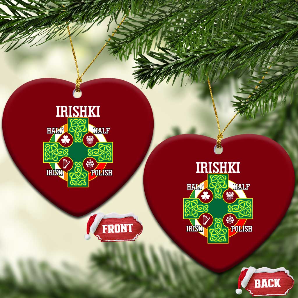 Irishki Half Irish Half Polish Ceramic Ornament Celtic Cross St Patricks TS11 Print Your Wear