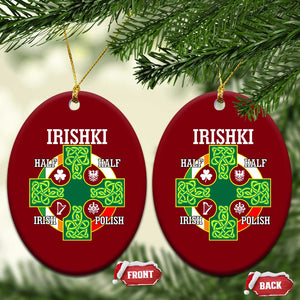 Irishki Half Irish Half Polish Ceramic Ornament Celtic Cross St Patricks TS11 Print Your Wear