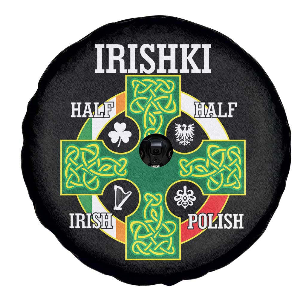 Irishki Half Irish Half Polish Spare Tire Cover Celtic Cross St Patricks TS11 Print Your Wear