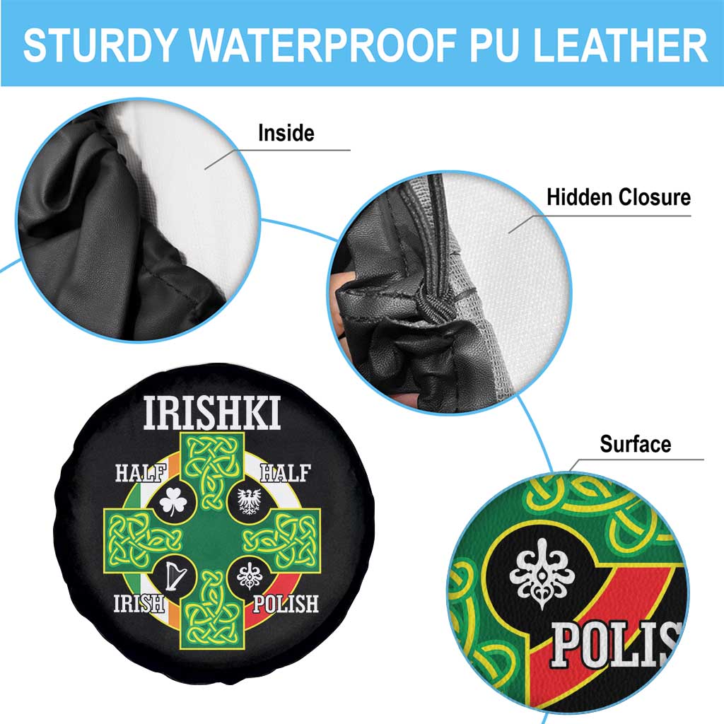 Irishki Half Irish Half Polish Spare Tire Cover Celtic Cross St Patricks TS11 Print Your Wear