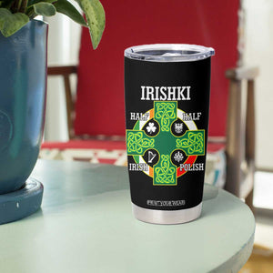 Irishki Half Irish Half Polish Tumbler Cup Celtic Cross St Patricks TS11 Print Your Wear