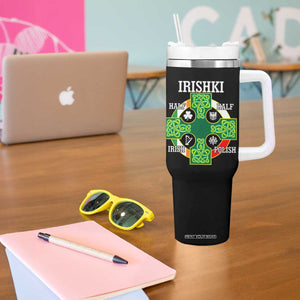 Irishki Half Irish Half Polish Tumbler With Handle Celtic Cross St Patricks TS11 Print Your Wear