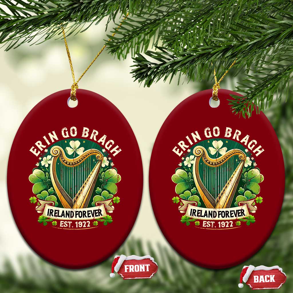 Irish Pride Ceramic Ornament Ireland Forever Erin Go Bragh Est 1922 Harp Shamrock TS11 Print Your Wear