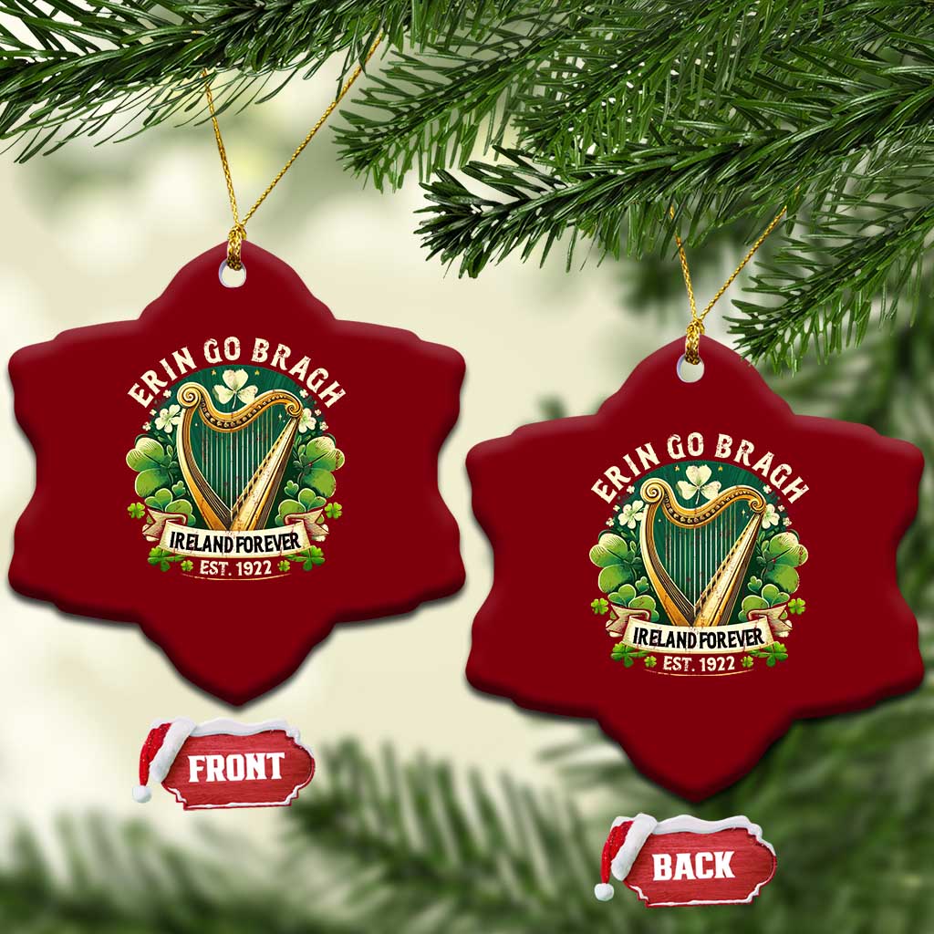 Irish Pride Ceramic Ornament Ireland Forever Erin Go Bragh Est 1922 Harp Shamrock TS11 Print Your Wear
