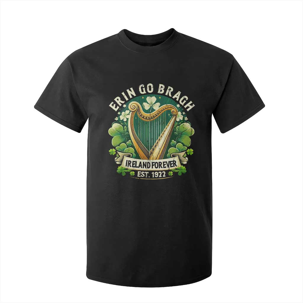 Irish Pride T Shirt For Kid Ireland Forever Erin Go Bragh Est 1922 Harp Shamrock TS11 Black Print Your Wear