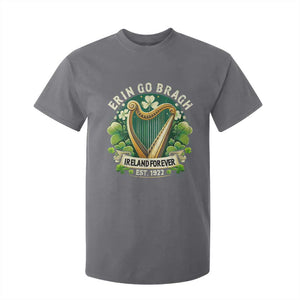 Irish Pride T Shirt For Kid Ireland Forever Erin Go Bragh Est 1922 Harp Shamrock TS11 Charcoal Print Your Wear