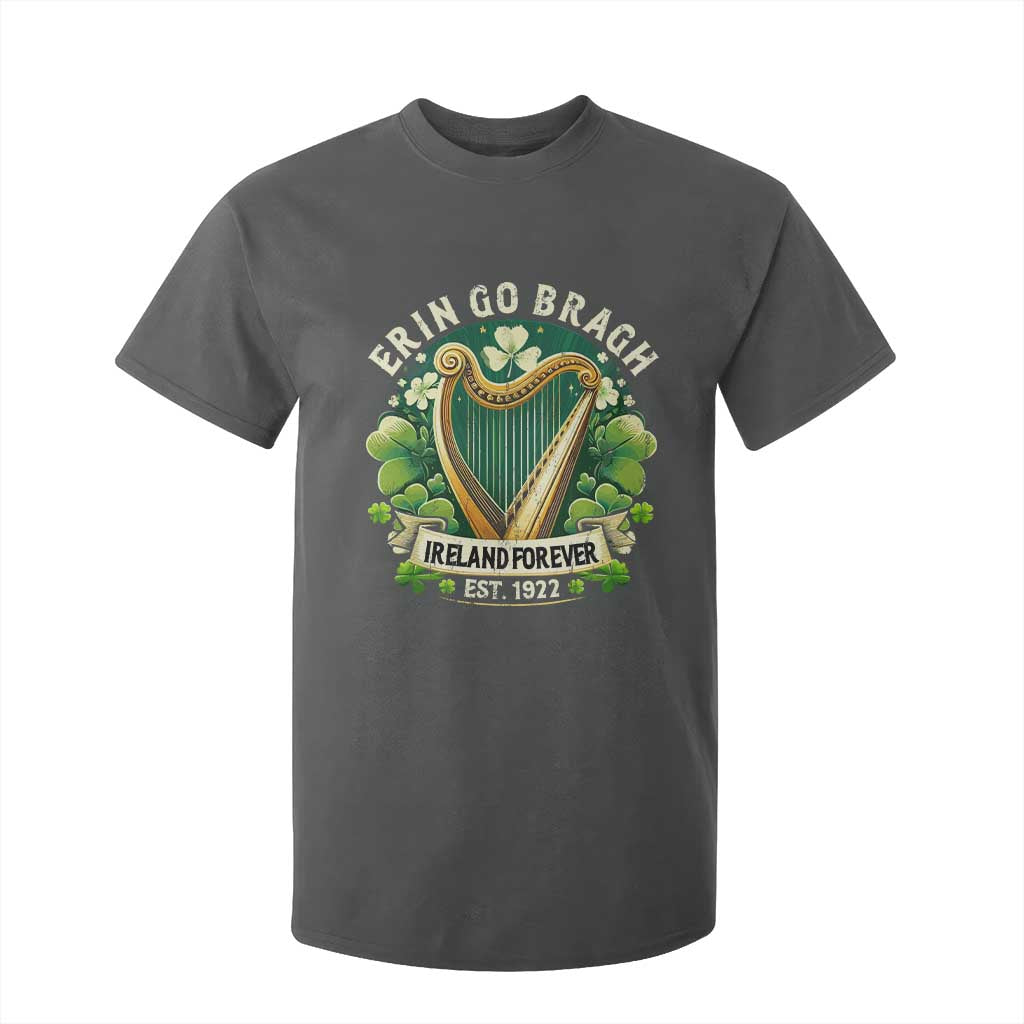 Irish Pride T Shirt For Kid Ireland Forever Erin Go Bragh Est 1922 Harp Shamrock TS11 Dark Heather Print Your Wear