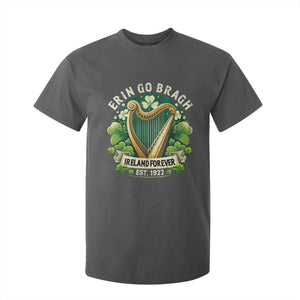 Irish Pride T Shirt For Kid Ireland Forever Erin Go Bragh Est 1922 Harp Shamrock TS11 Dark Heather Print Your Wear