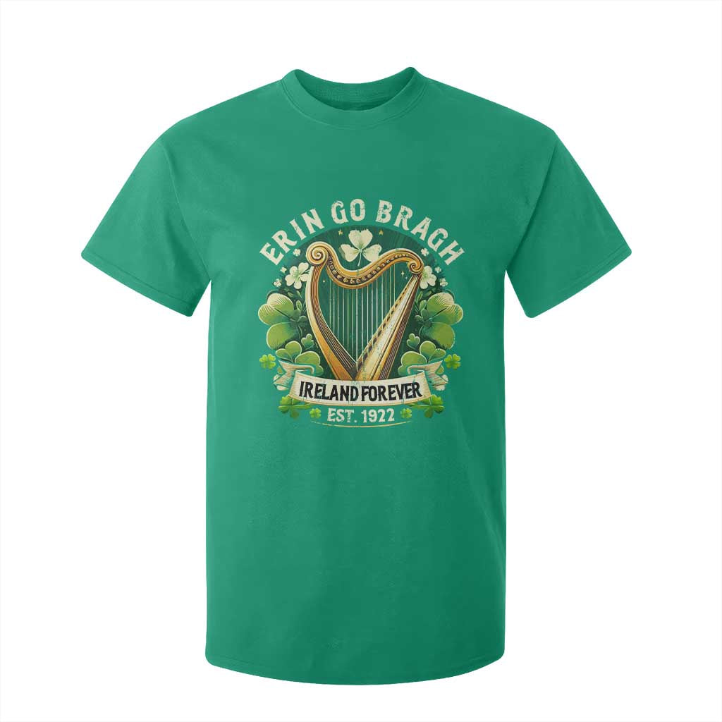 Irish Pride T Shirt For Kid Ireland Forever Erin Go Bragh Est 1922 Harp Shamrock TS11 Irish Green Print Your Wear