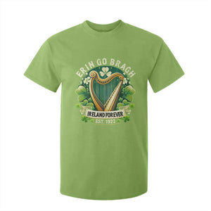 Irish Pride T Shirt For Kid Ireland Forever Erin Go Bragh Est 1922 Harp Shamrock TS11 Lime Print Your Wear