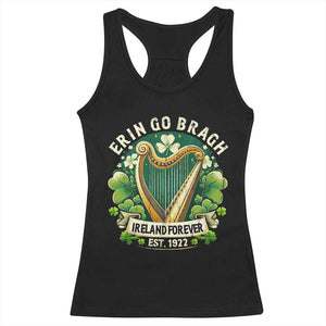Irish Pride Racerback Tank Top Ireland Forever Erin Go Bragh Est 1922 Harp Shamrock TS11 Black Print Your Wear